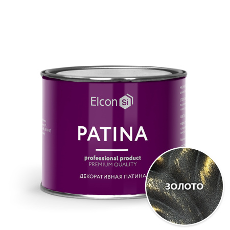 Краска декоративная Elcon Patina золото 0,2 кг; 11607255