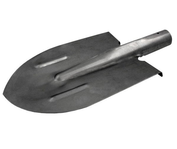 Лопата штыковая 215х394мм из рельсовой стали чёрная с ребрами жесткости, тулейка d-40мм МШЗ ЛШТ-215394ЧР); УТ-00000022