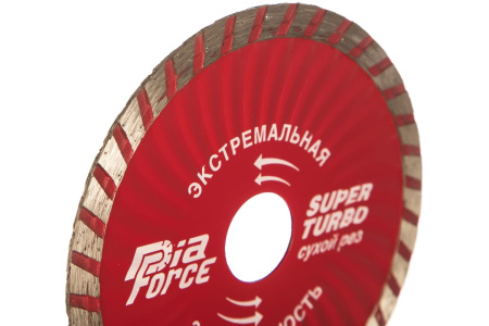 Диск алмазный отрезной по камню 115х22,23 мм DIAFORCE SUPER TURBO (500012); 11613562