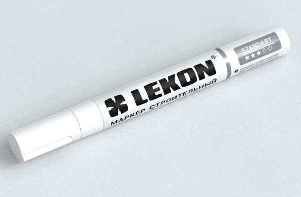 Маркер с нитроэмалью 4мм белый LEKON Standart 011904; 11614381