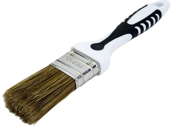 Кисть Black White для лака 25х15мм, темная щетина, 2К ручка DECOR  830-025; 11607153