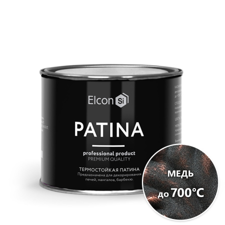 Эмаль Elcon Patina термостойкая  медь 0,2кг; 11607223