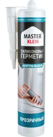 Герметик силиконовый нейтральный MASTER KLEIN прозрачный  280мл; 11604644