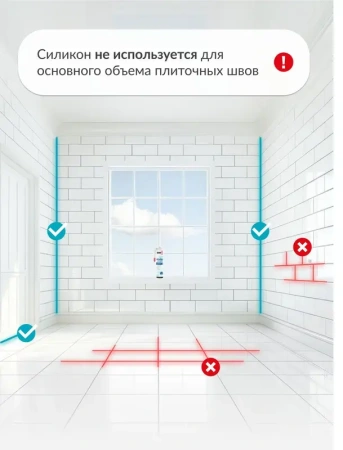 Герметик-затирка для швов силиконовый санитарный, серебряный 280мл  KUDO HOME KSK-176; 11613342