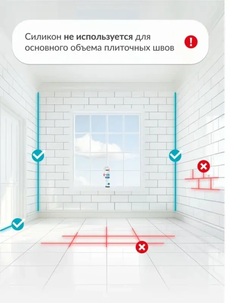 Герметик-затирка для швов силиконовый санитарный, серебряный 280мл  KUDO HOME KSK-176; 11613342