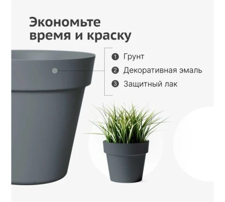 Грунт-эмаль акриловый для пластика серый 520 мл RAL 7031 KUDO KU-6001; 11606529
