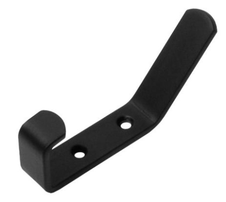 Крючок-вешалка усиленный двухрожковый модель 2, черный матовый (Балаково) DOMART; УТ-00000066