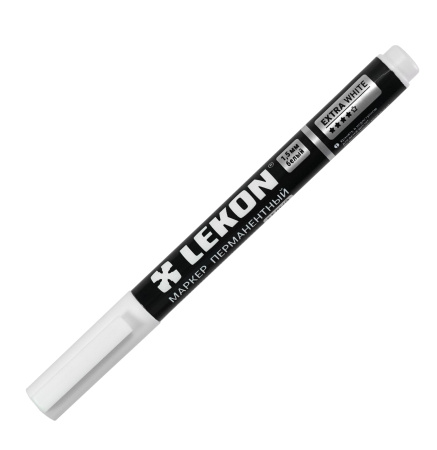 Маркер перманентный 1,5мм белый LEKON EXTRA WHITE 012392; 11614374