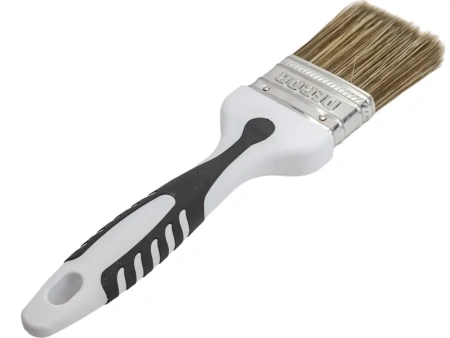 Кисть Black White для лака 50х15мм, темная щетина, 2К ручка DECOR 830-050; 11607152