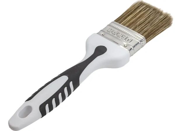Кисть Black White для лака 50х15мм, темная щетина, 2К ручка DECOR 830-050; 11607152