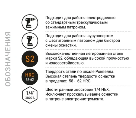 Бита С6.3 Hex 5-25, 5 шт бокс NOX COREBIT (331525-5B); 11613870
