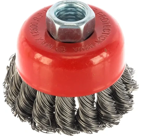 Щетка для УШМ чашка М14 крученая 65 мм VIRA, 576065; УТ-00000324