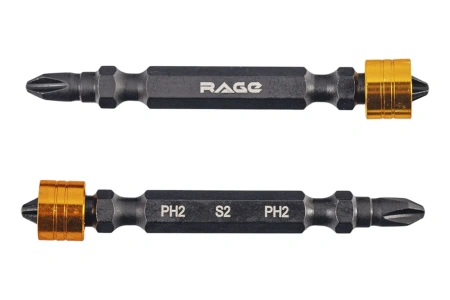 Биты магнитные двусторонние с ограничителем S2 PH2 х 65мм 2 шт RAGE 554233; УТ-00000238