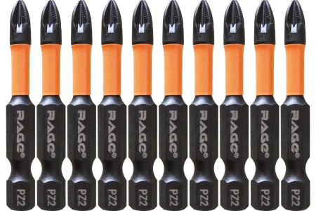 Биты торсионные S2 PZ2 x 50 мм 10 шт RAGE 554160; УТ-00000233