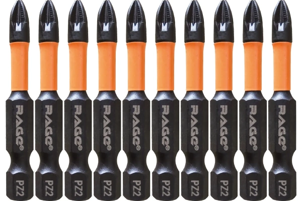 Биты торсионные S2 PZ2 x 50 мм 10 шт RAGE 554160; УТ-00000233