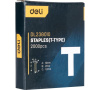 Скобы для степлера Тип T  (10 х 2 х 1,2мм) 2000 шт Deli DL238010; 11612775