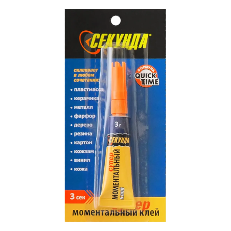 Клей моментальный 3г., на листе СЕКУНДА  403-103; 11597260