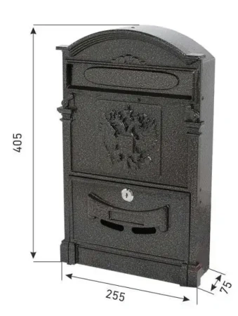 Ящик почтовый ГЕРБ бронза АЛЛЮР №4011; 11614732