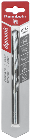 Сверло по металлу ЦХ 12,0х151мм, HSS-G Р6М5, 1шт/уп RENNBOHR DYNAMIC CARD (675120); 11614159