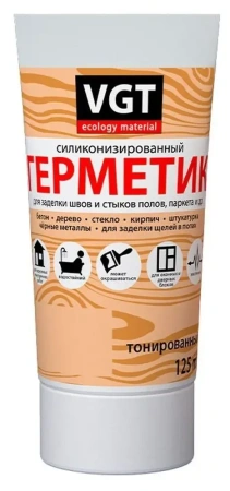 Герметик силиконизированный дуб 0,16кг туба с носиком VGT 33669; 11614309