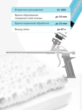 Пена профессиональная монтажная всесезонная HOME 65 (65л) 1000мл KUDO KUPНР10U65; 11600103