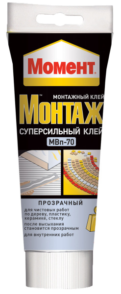 Жидкие гвозди Момент-монтаж МВп-70 Супер сильный прозрачный 185г;  586387