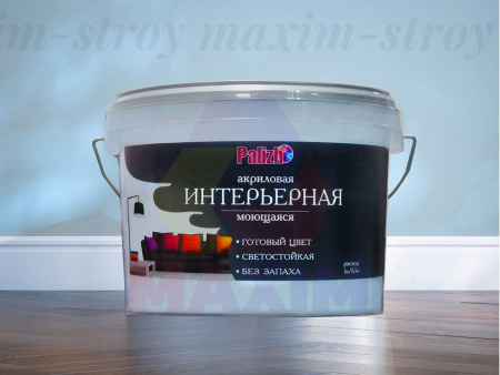Краска PALIZH акриловая интерьерная моющаяся №309 можжевельник 3,7 кг; 11605600