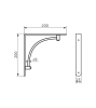 Кронштейн ARCH 200х200 черный DOMART; 11606673