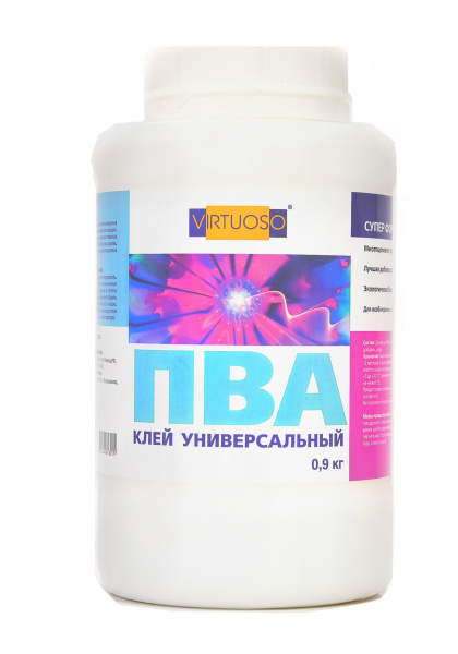 Клей ПВА VIRTUOSO  универсальный (супер формула)  0,9кг морозостойкий; 11601784