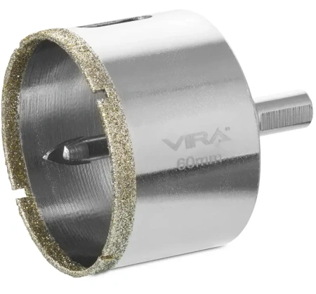 Коронка алмазная по керамике 60 мм трехгранный хвостовик VIRA 559511; УТ-00000220