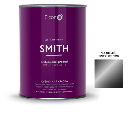 Краска кузнечная Elcon Smith черная полуглянец  0,8кг; 11608963