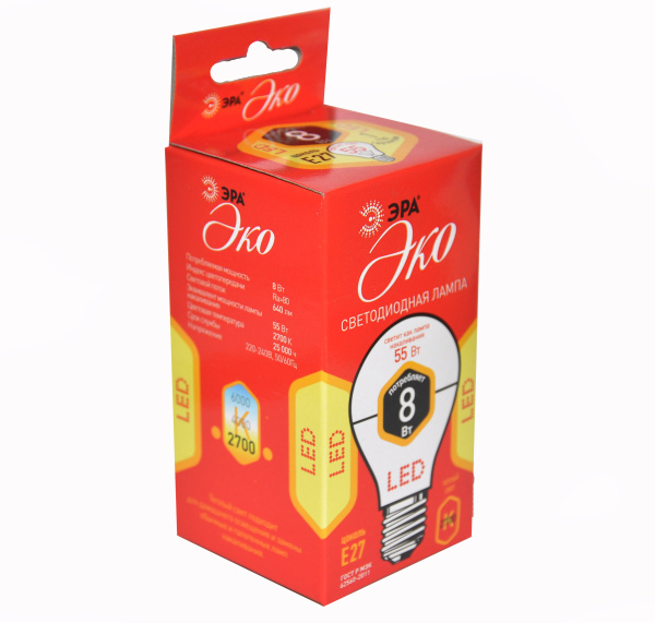 Лампа светодиодная LED- шар 8.0Вт  220В  Е27  2700К; 11605320