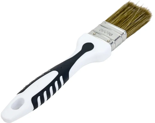 Кисть Black White для лака 35х15мм, темная щетина, 2К ручка DECOR 830-035; 11607887