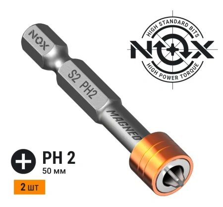 Бита с магнитной насадкой  E6,3 Ph2-50, 2 шт карта NOX MAGNEO  (334520); 11613963