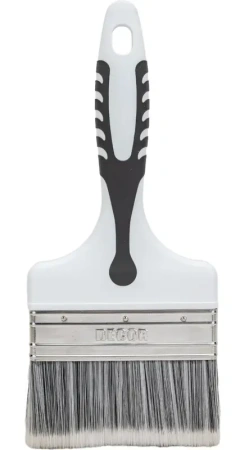 Кисть Black White PREMIUM универсальная 120х15мм, серебристая щетина, 2К ручка DECOR  860-120; 11607155