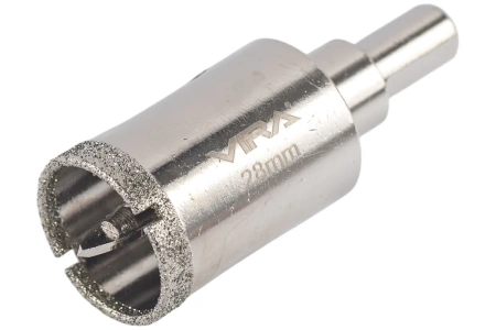 Коронка алмазная по керамике 28 мм трехгранный хвостовик VIRA 559540; УТ-00000206