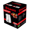 Чайник электрический дисковый 1,8л  матовая сталь, чёрный SAKURA SA-2135; 11613093