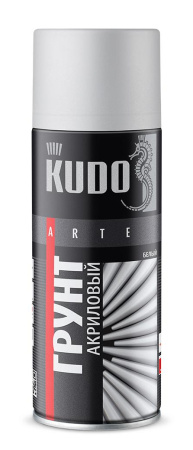 Грунт акриловый универсальный для черных и цветных металлов  KUDO KU-2104 520 мл белый; 11587898