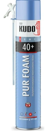 Пена бытовая монтажная всесезонная HOME 40+ (40л) 1000мл KUDO KUPH10U40+; 11600101