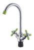Смеситель для кухни с высоким изливом зеленый ЭВЕРЕСТ В59-071Е; 11601419
