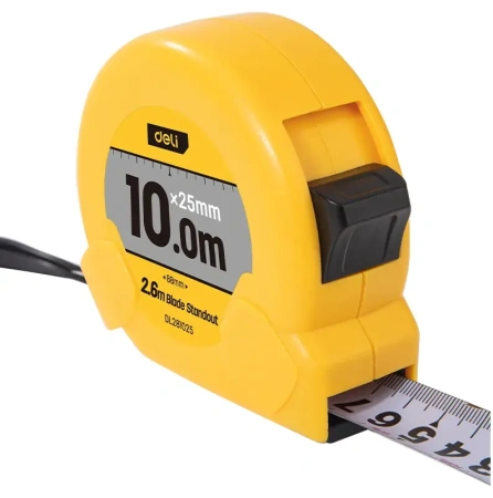 Рулетка 10м*25мм Deli  DL281025; 11614194