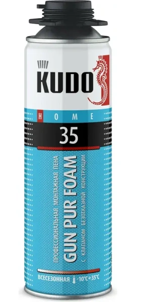 Пена профессиональная монтажная всесезонная HOME 35 (35л) 650 мл KUDO KUPHP06U35; 11601625
