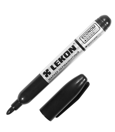 Маркер перманентный черный 3мм LEKON ECONOM 012483; 11614359