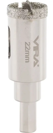 Коронка алмазная по керамике 22 мм трехгранный хвостовик VIRA 559539; УТ-00000203