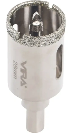 Коронка алмазная по керамике 28 мм трехгранный хвостовик VIRA 559540; УТ-00000206