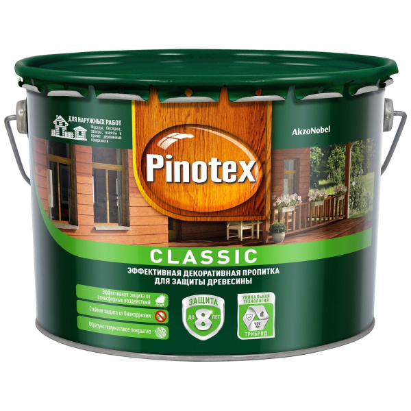 Пропитка Pinotex Classic 9 литров  светлый дуб; 11602869