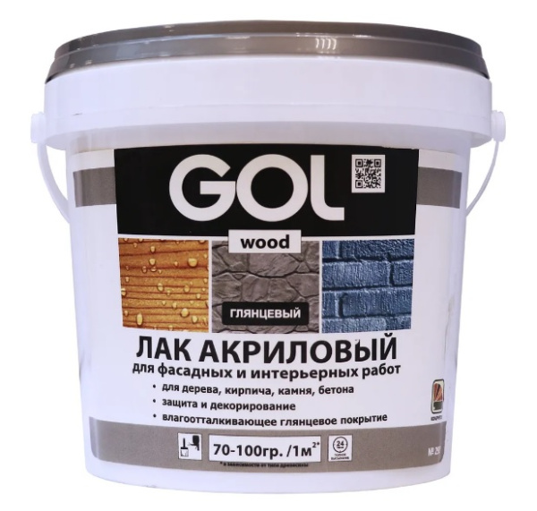 Лак акриловый глянцевый GOL 0,9кг Wd-292;  11590418