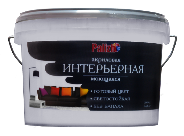 Краска PALIZH акриловая интерьерная моющаяся №310 халва 3,7 кг; 11605601