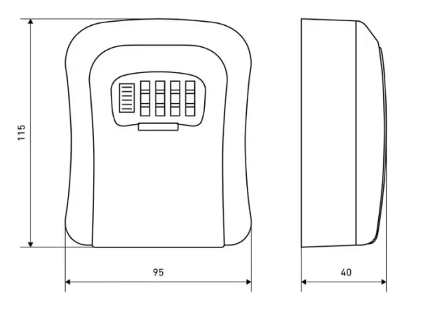 Сейф-ключница кодовая черная металлическая АЛЛЮР СК-02 КАП 16059; 11614730