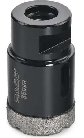 Коронка алмазная 35 мм по керамограниту для УШМ, сухое сверление RAGE 559522;  УТ-00000230